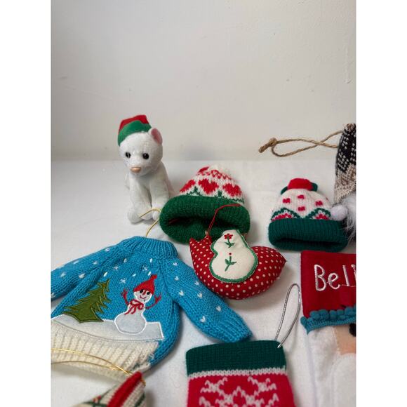 Christmas Collection of Stocking Ornaments & Animals Lot - Picture 1 of 6